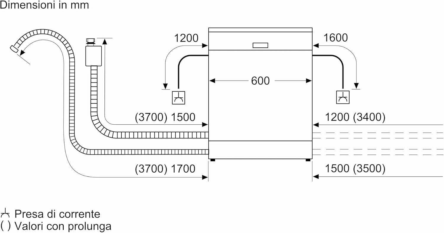 Bosch Elettrodomestici SMV2HVX02E Serie 2, Lavastoviglie da incasso a scomparsa totale, Home Connect, Diagnostica da remoto, Assistente al lavaggio, Programma Preferito, InfoLight, 3 cestello, 60 cm