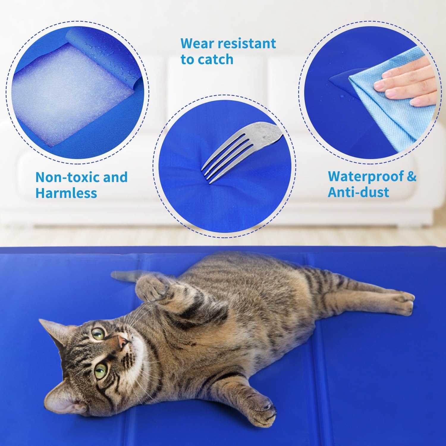 Nobleza - Tappetino Refrigerante in Gel per Cani, Gatti e Animali Domestici, Non tossico. 90 * 50cm