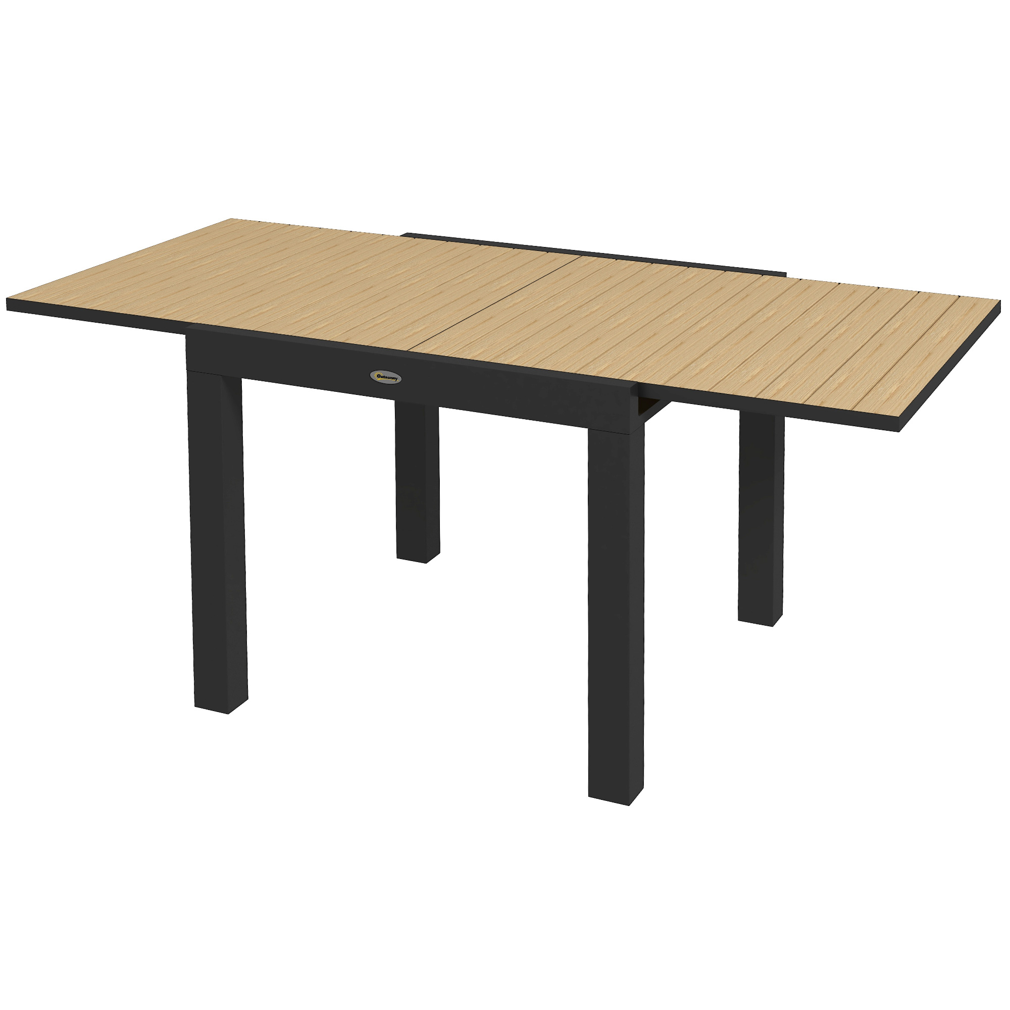 Outsunny Gartentisch Outdoor-Tisch, wetterbeständig, 162 x 80 x 75 cm, Gelb