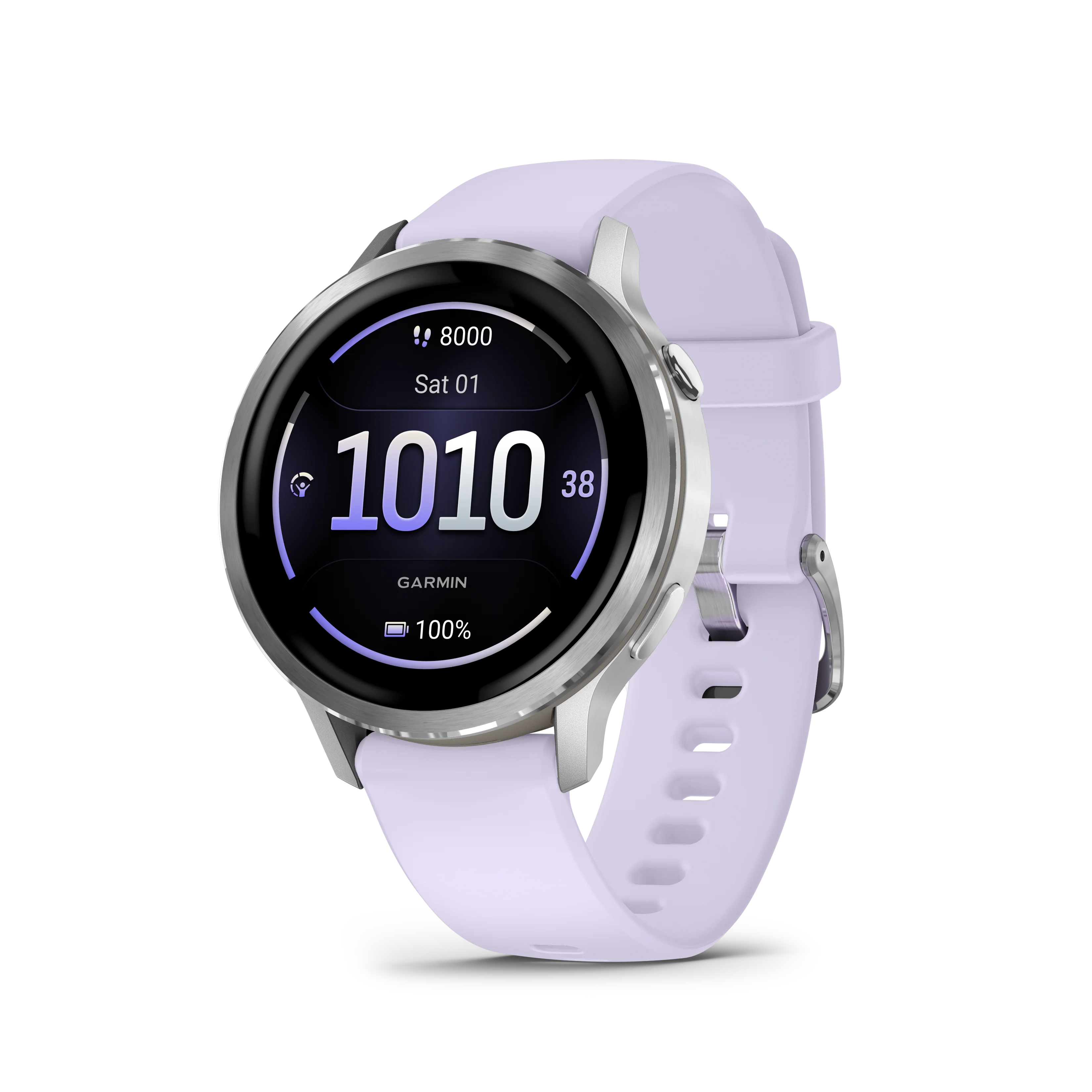 Orologio Garmin 010-03013-01 Venu 4 silver e periwinkle 41mm