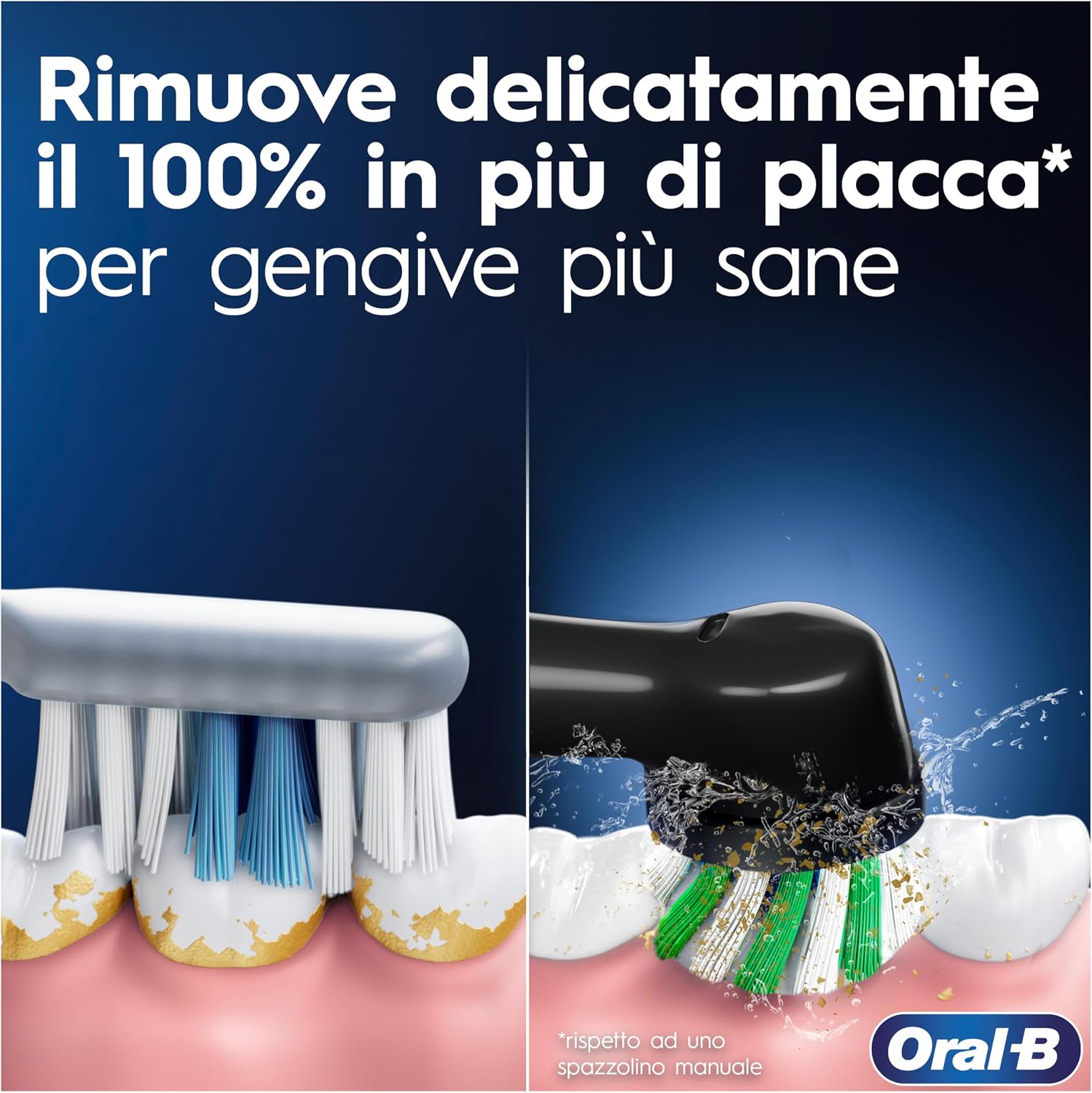 Oral-B Pro Series 3, 2 Spazzolini Elettrici, 3 Testina, Nero/Rosa