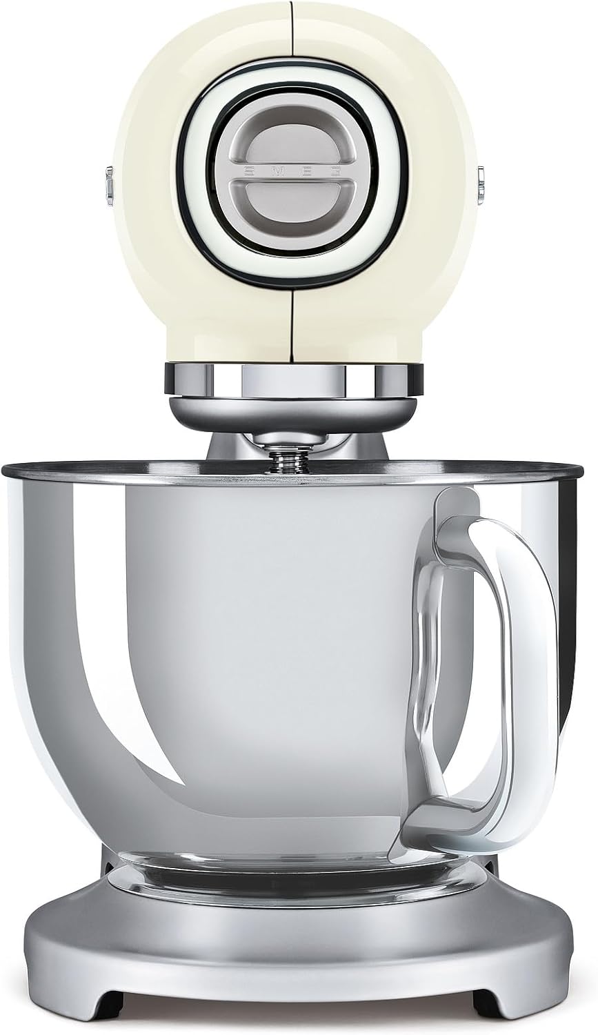 Smeg, SMF02PKEU Küchenmaschine, 10 Geschwindigkeitsstufen, Planetenrührwerk, Sicherheitsabschaltung, 2 Rührbesen, Kugelgriff aus Edelstahl, 800 W, Rose