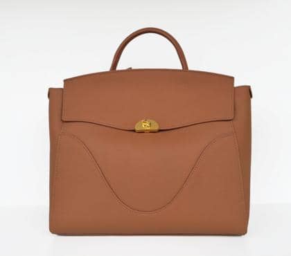 Convertible Leather Bag Backpack �C Luxury Calfskin in Tan