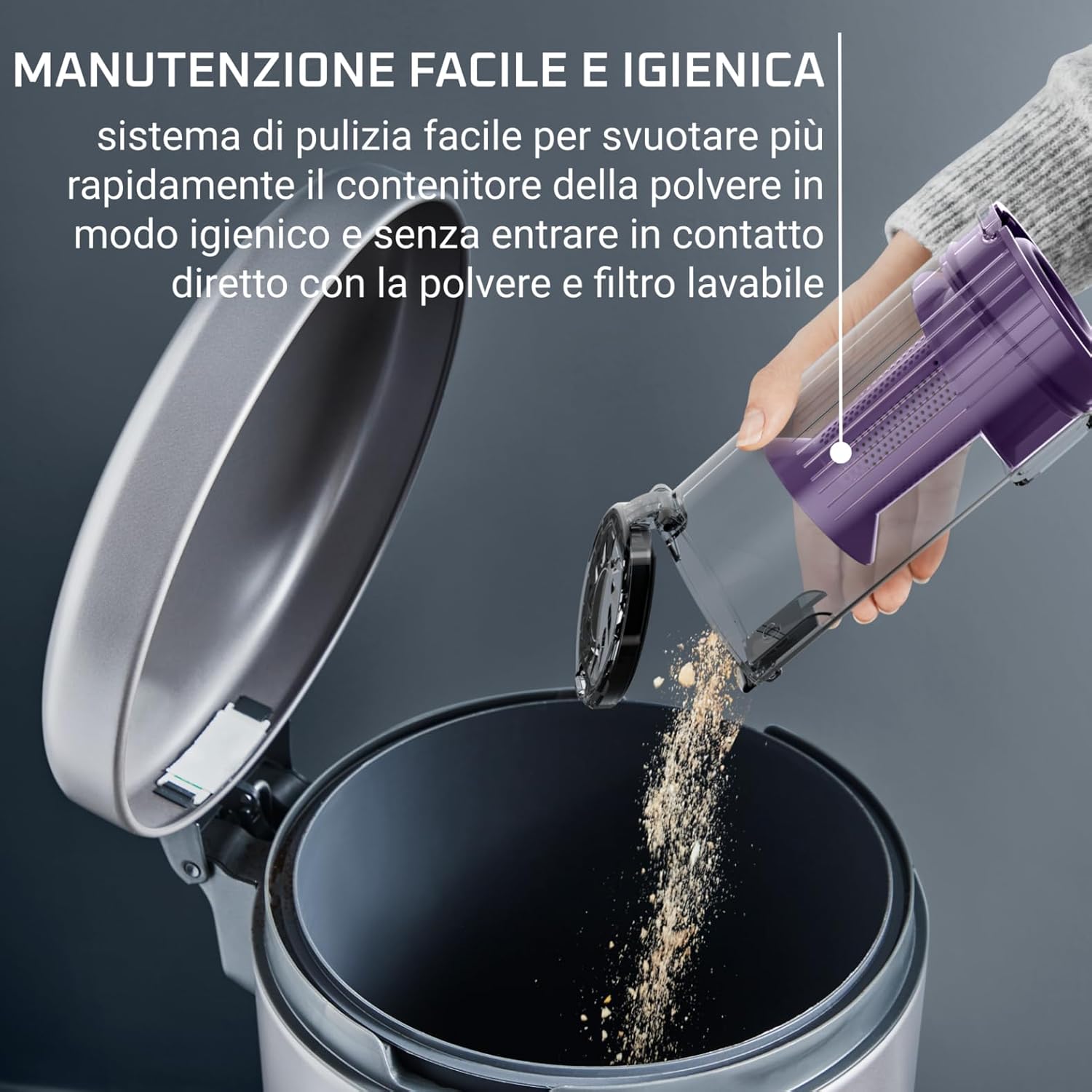 Rowenta X-PERT 7.60 Moo Essential, Aspirapolvere Senza Fili da 140 W, Luci a LED, Pulizia su Tutte le Superfici, Spazzola per Tessuti, Ultraleggero, Batteria a Lunga Durata, Colore Nero, RH6A33