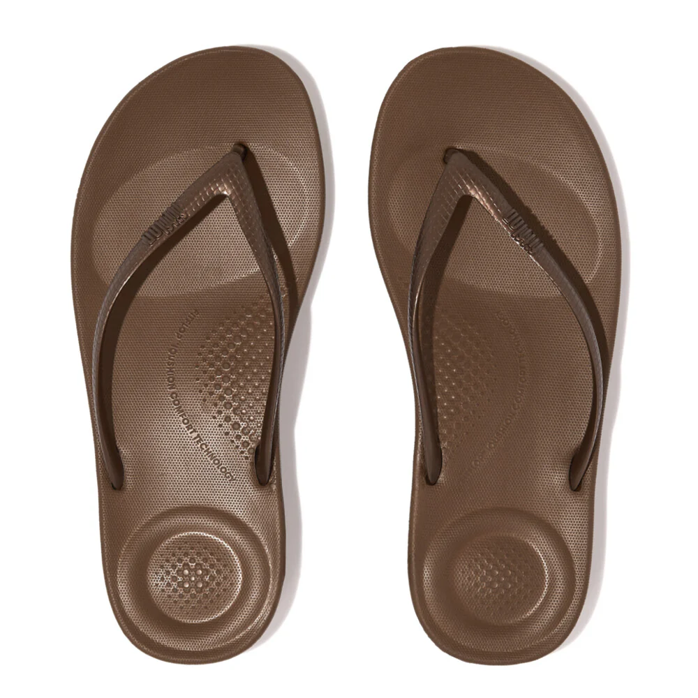 FitFlop iQushion Ergonomic Damen Bronze Zehensteg