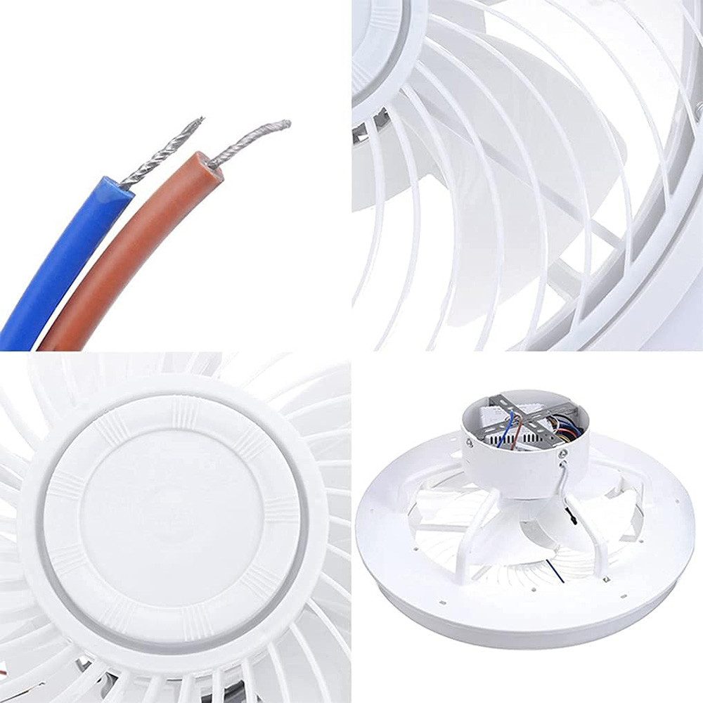 Deckenventilator mit Beleuchtung Leise Smart LED Deckenleuchte mit Ventilator Timer 36W
