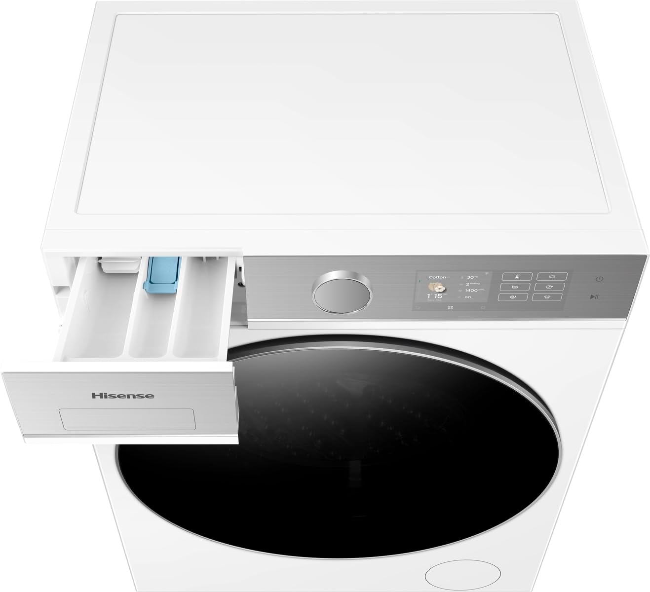 Hisense WFVB7012EM Front Load Washing Machine 7 kg 1200 rpm 15 Programs Steam LED Display Rapid Program Delay Start Child Lock
