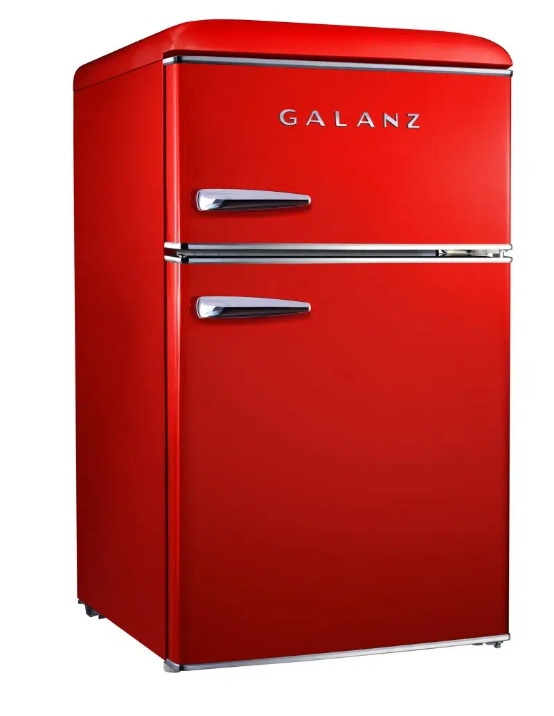 Galanz Retro 3,1 Kubieke Voet Vrijstaande Mini Koelkast met Vriesvak
