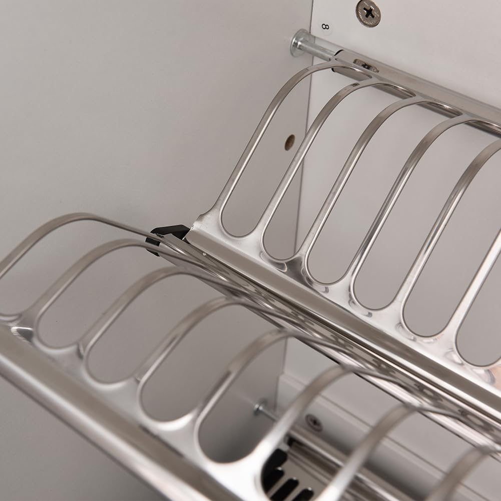 Shally Dogan Pensile Scolapiatti con Vassoio Salvagoccia da Cucina, Mobile a Parete in Legno Resistente, Armadio Sospeso con Due Ante e Due Ripiani, Dimensioni 80 x 32 x 72H cm (Olmo)