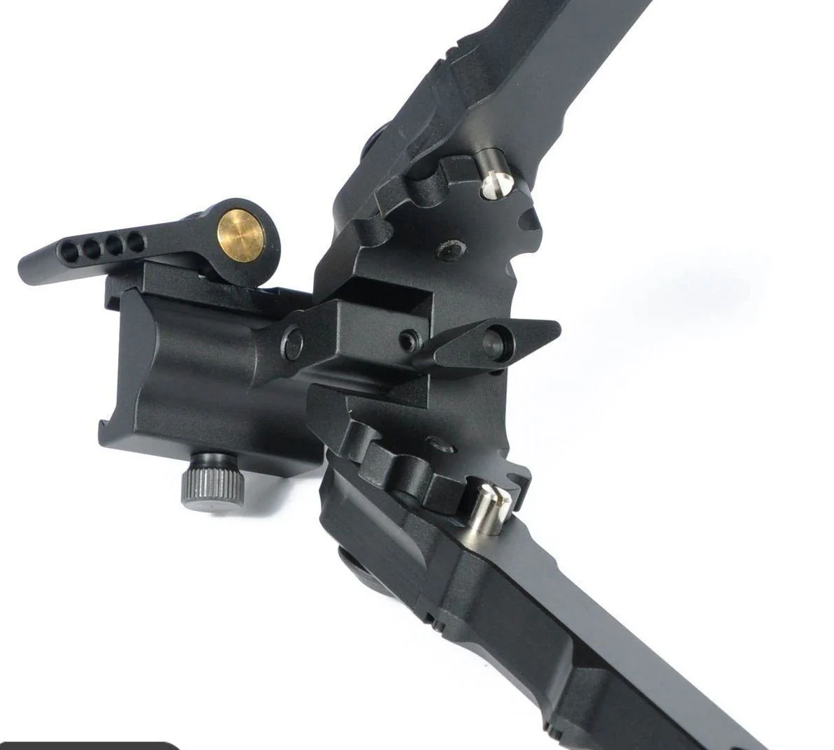 Green Blob Outdoors GBO5 QD Bipod Black Tactical Bipod 7.25-9 inches Quick Detachable Flat Adjustable Matte Black