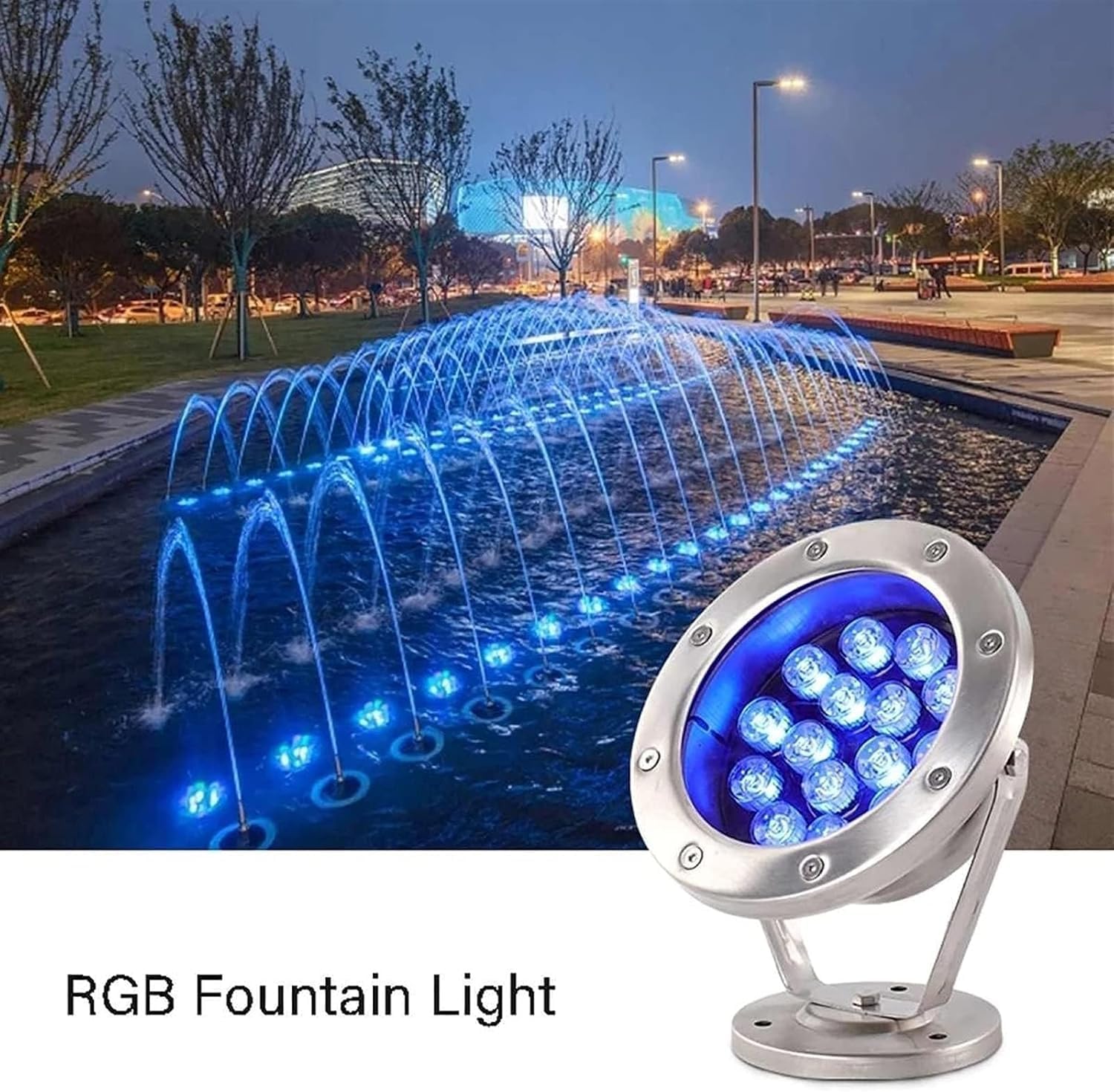 LED-Poollampe für den Außenbereich, Poolbeleuchtung, LED-Poolbeleuchtung, für Wege, Treppen und Gärten (36 W (12 V))