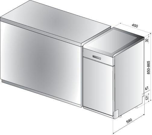 Standgeschirrspüler BSFO 3O35 PF (2)