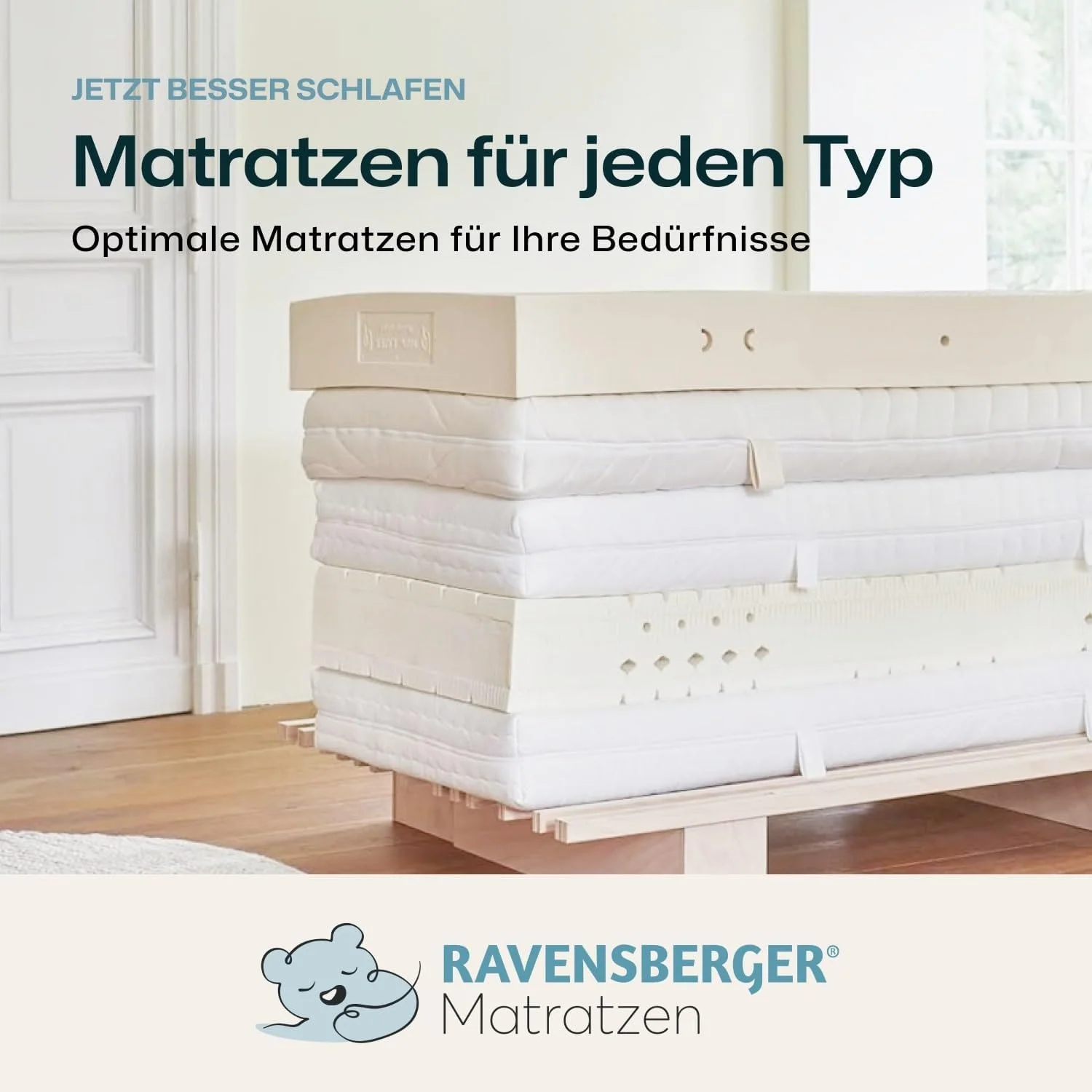RAVENSBERGER Softwelle Kinder- und Jugendmatratze mit 7-Zonen-Kaltschaum