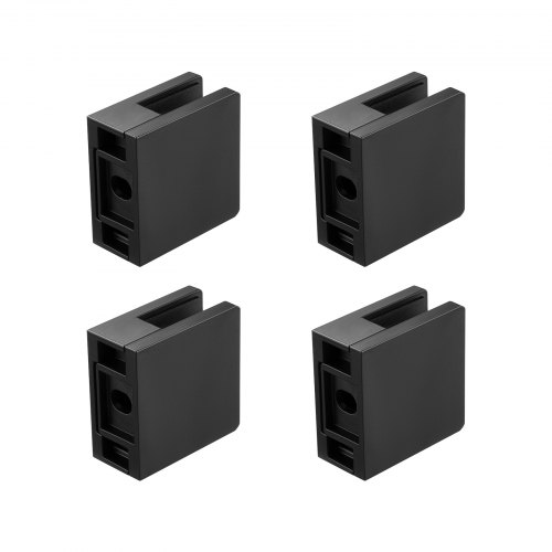 VEVOR Glasklemme 40 PCS Quadratische Geländerhalterung 0,31 -0,47 Zoll Schwarz