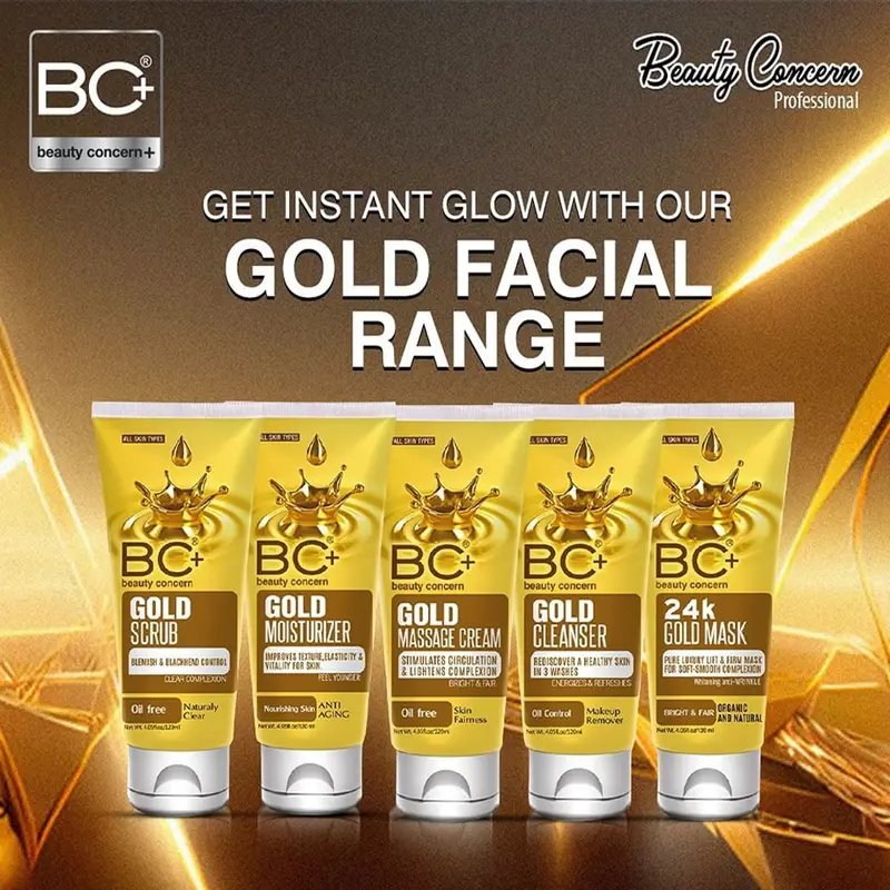 Beauty Concern BC+ Gold Facial Range 5 Step