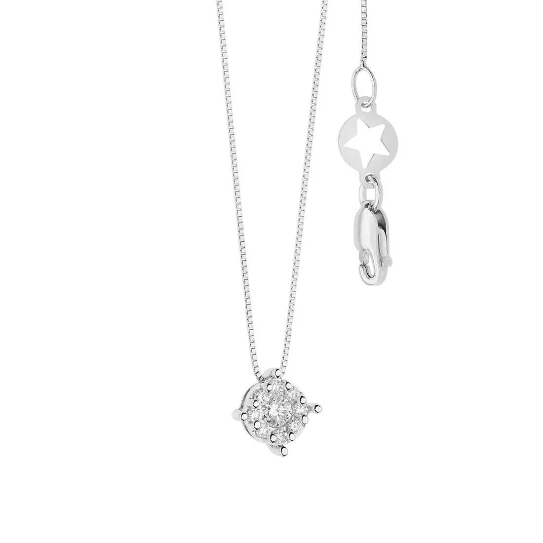Collana Gioielli Comete brillanti ct 0,15 rosetta - GLB 1610