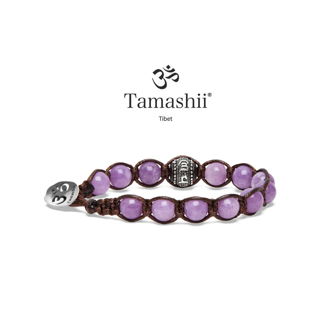 Bracciale Tamashii ruota della preghiera Giada lavanda BHS1100-201
