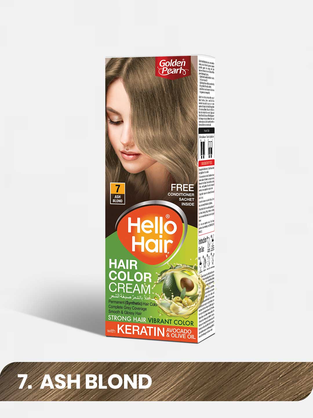 Golden Pearl Hello Hair �?Hair Color Ash Blond 7