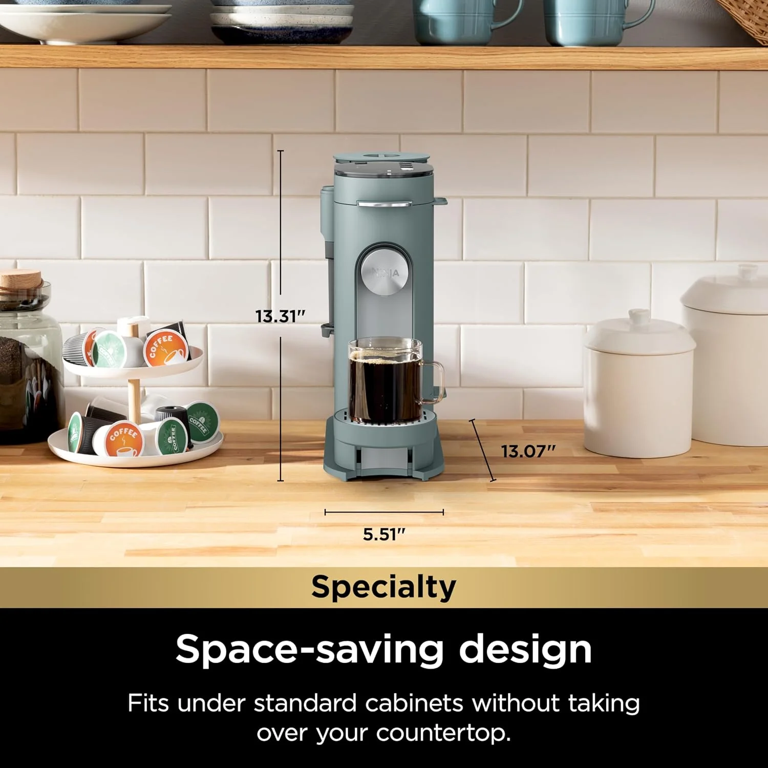 Ninja Single-Serve Coffee Maker 56-oz. Reservoir Stone