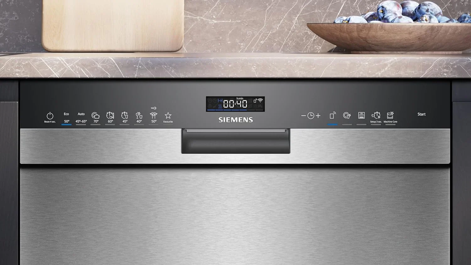 Siemens SN63EX14VE, iQ300 Smarter Geschirrsp��ler, Vollintegrierte Sp��lmaschine mit Besteckschublade, 60 cm, Auto T��r?ffnung dank autoOpen dry, Besonders leise durch iQdrive-Motor, infoLight aquaStop