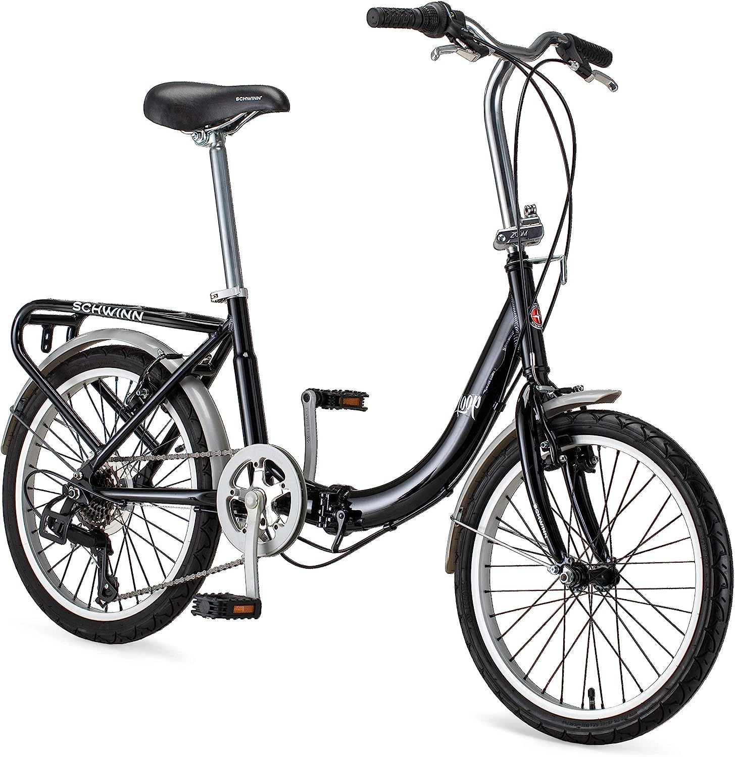 Schwinn Loop 20&prime;&prime; Folding Bike, 7 Speed, Adult Unisex Bicycle