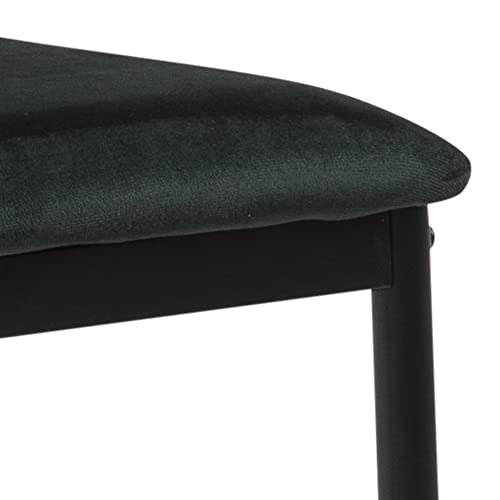 AC Design Furniture Devin Sedia da Pranzo, Poliuretano, Verde Scuro/Nero, H: 92 x B: 43,5 x T: 53 cm : Amazon.it: Casa e cucina