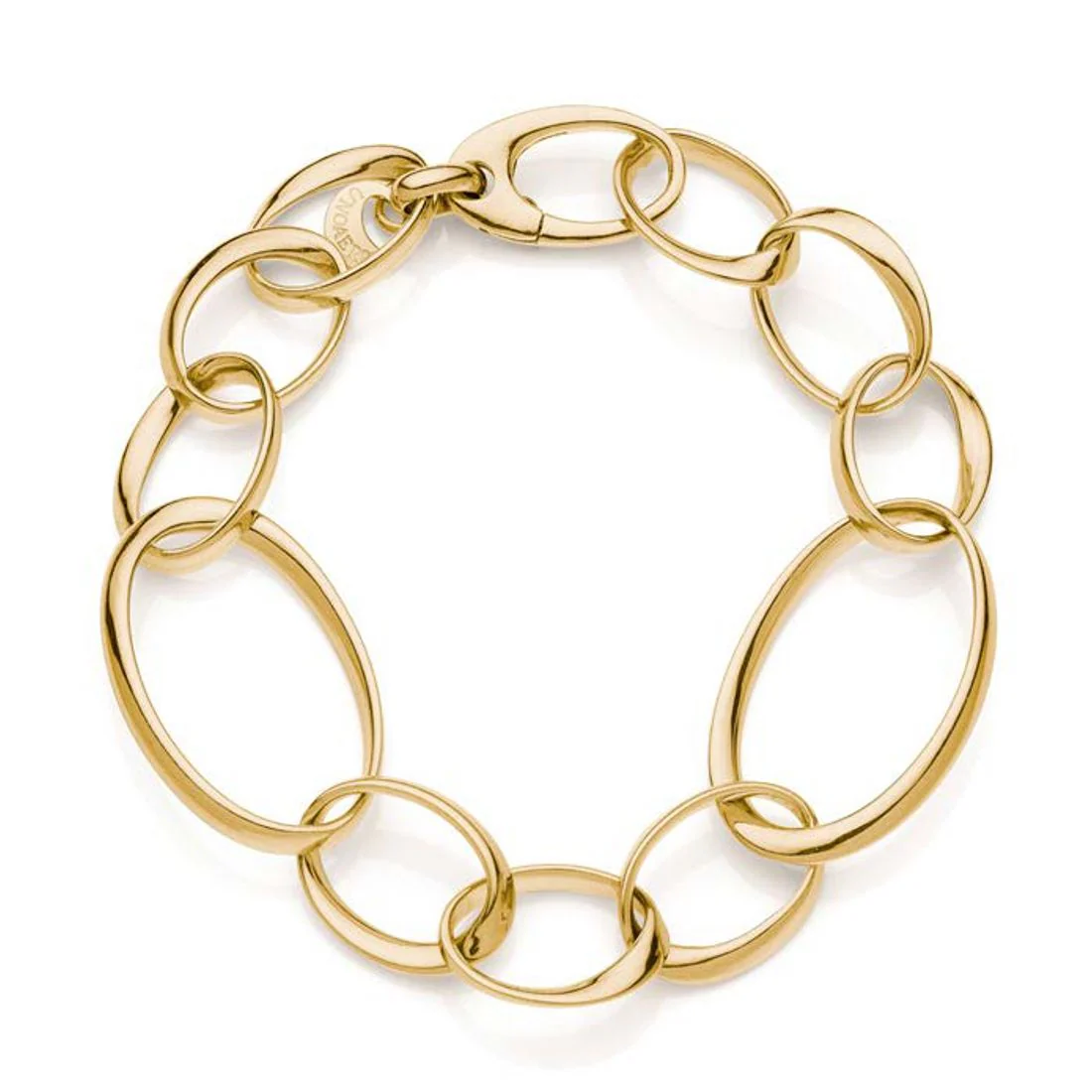 Bracciale Unoaerre 6293 a catena in argento dorato giallo