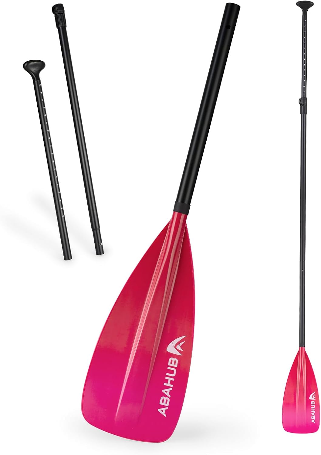 Abahub Pagaia SUP Alluminio Remi SUP Paddle Stand Up Paddle Telescopico 173-213 cm per Tavola da Surf Canoa SUP, Lama in Nylon di Plastica in Nero/Blu/Verde/Rosso/Arancione/Giallo