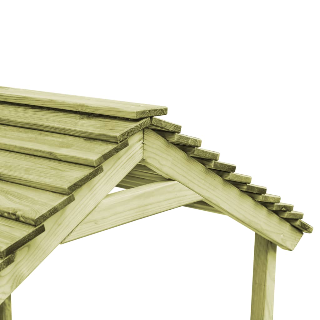 Casetta da Giardino per Bambini in Legno di Pino con Sabbiera – 128x120x145 cm – Modello MXL