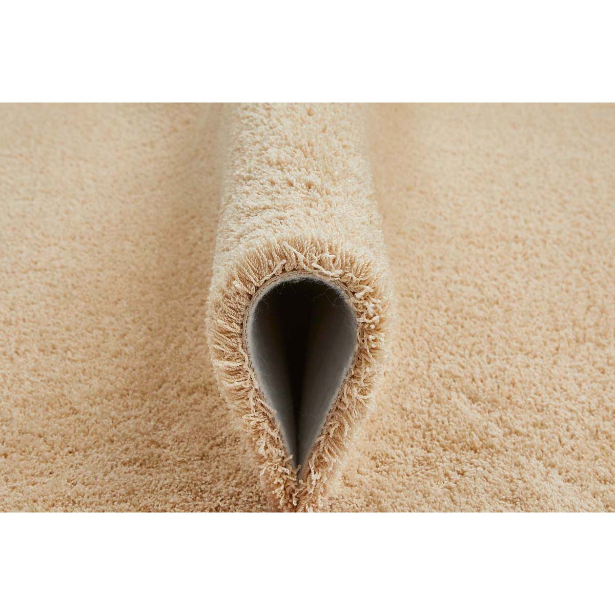 HOMCOM Teppich Kurzflor Creme 170 x 120 x 1,3 cm