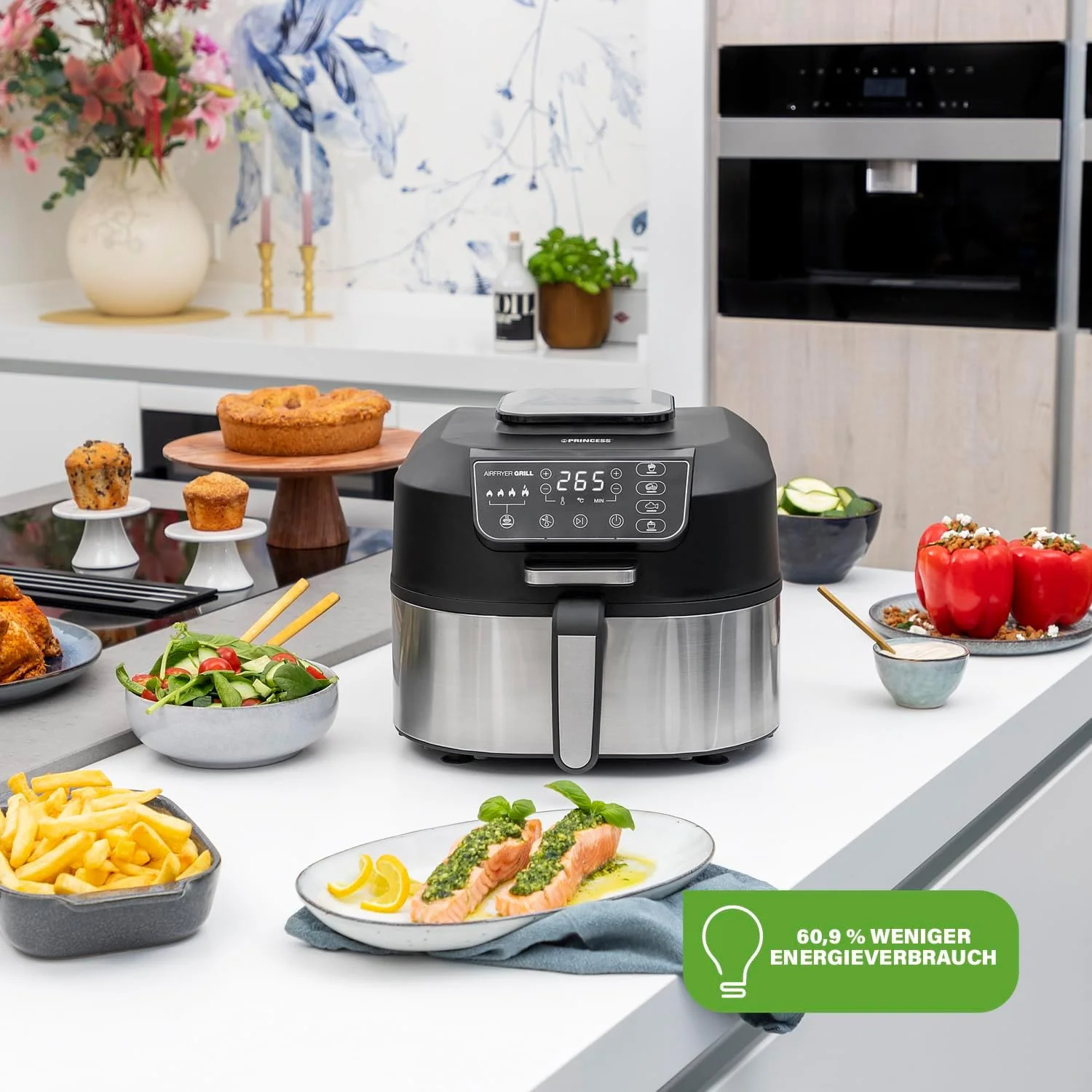 Friggitrice Ad Aria 2 In 1 Controllo Digitale 5,6l 1760w