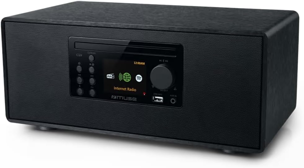 M-697 IDT Smart Micro System | Compact 60W System with DAB+, Internet Radio, CD, Spotify and Bluetooth in Stylish Wooden Design
