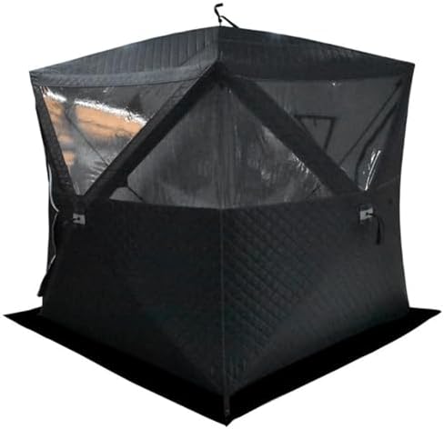 3-5 Personen Isoliertes Eisangelzelt Pop-Up Hub-Stil Eisangeln Shelter Tragbares Eisangeln Shanty Eishaus mit Tragetasche Thermo Winter Eishaus