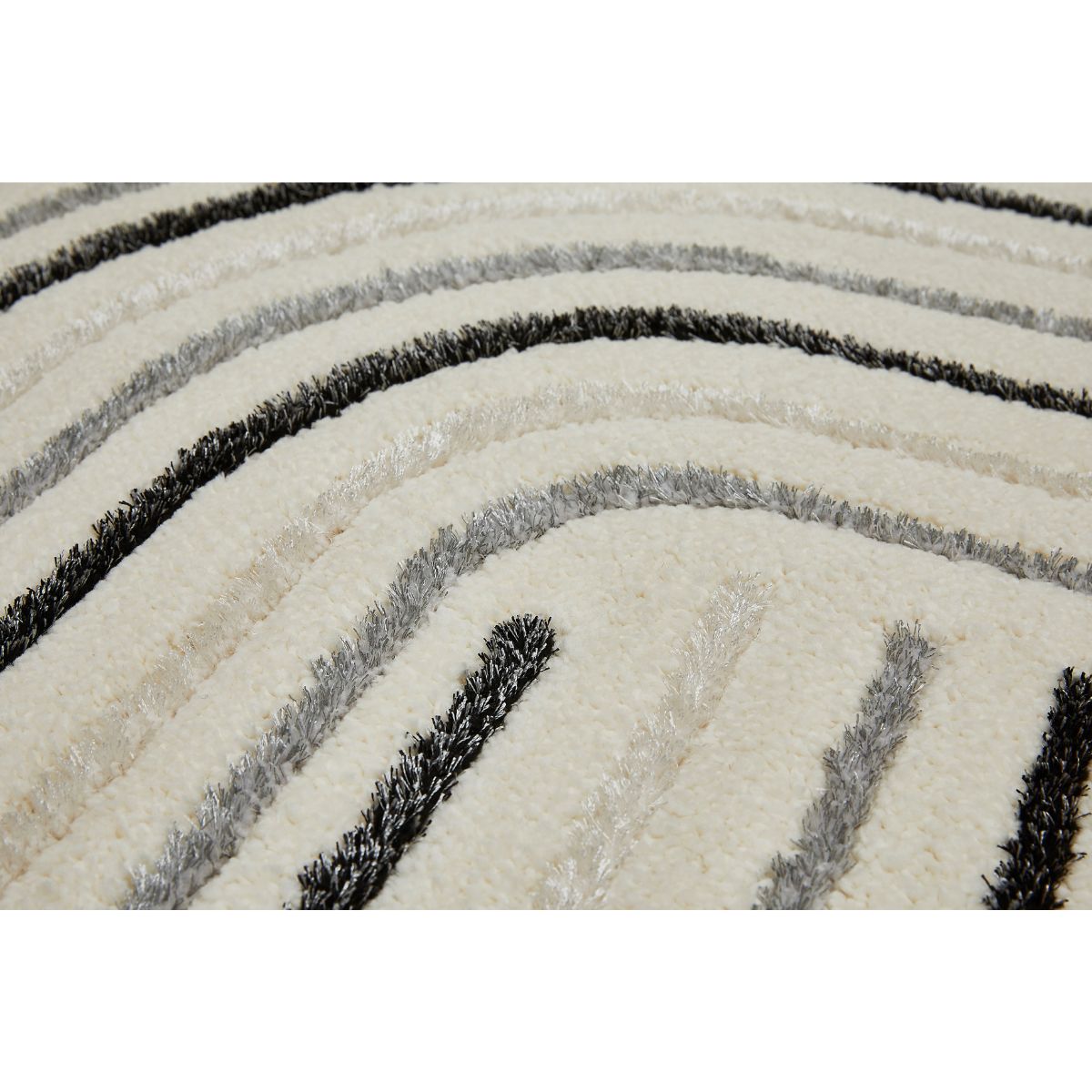 Homcom Teppich mit mit Hoch-Tief-Struktur 150 x 80 x 2,1 cm Creme