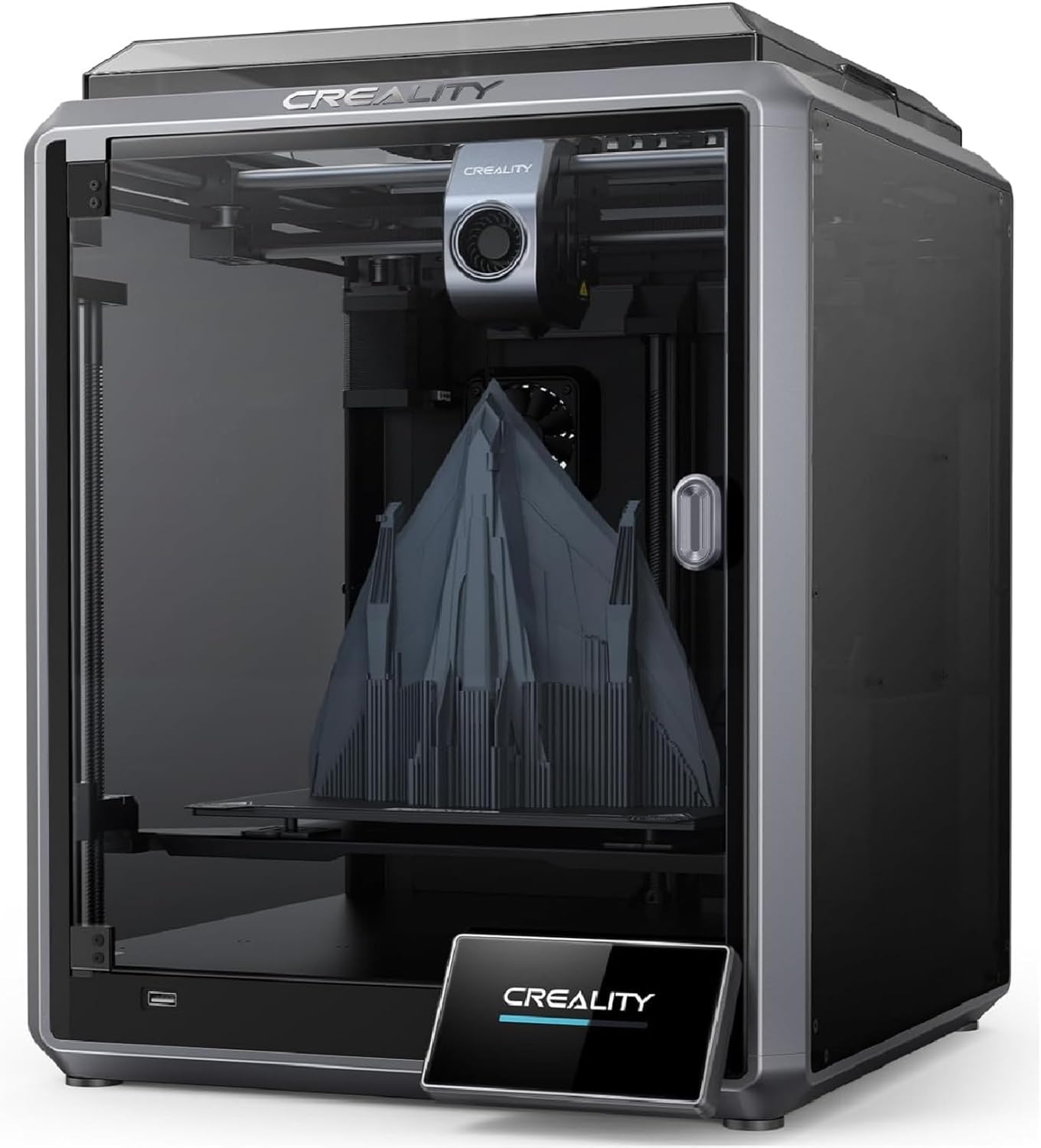 Creality K1 Stampante 3D 600 mm/s ad alta velocità, Livellamento Automatico, Dettaglio Liscio di 0,1 mm Aggiornato, Raffreddatore a Doppia Ventola, Dimensioni di Stampa 8,66x8,66x9,84 po