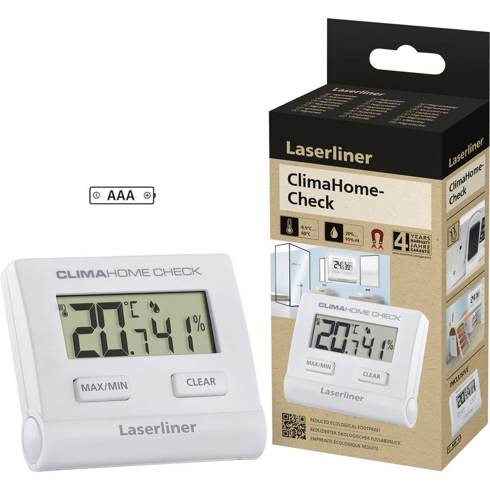 Hygrometer Laserliner ClimaHome-Check Luftfeuchtigkeits- und Temperaturdatenlogge
