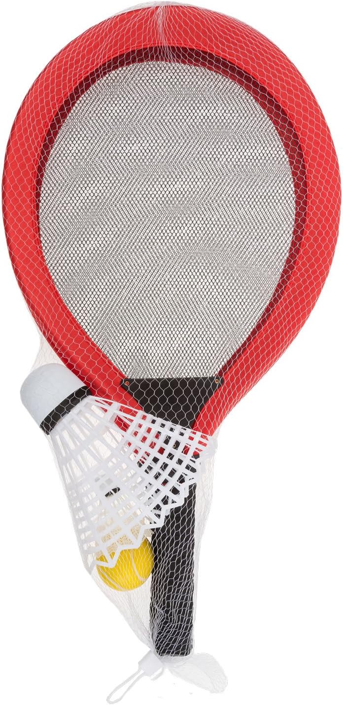 Idena 40003 - Gioco di softball con volano XXL e 2 palle supplementari, circa 67 cm, in due varianti di colore, assortite, ideali in estate per il giardino, il parco o la spiaggia