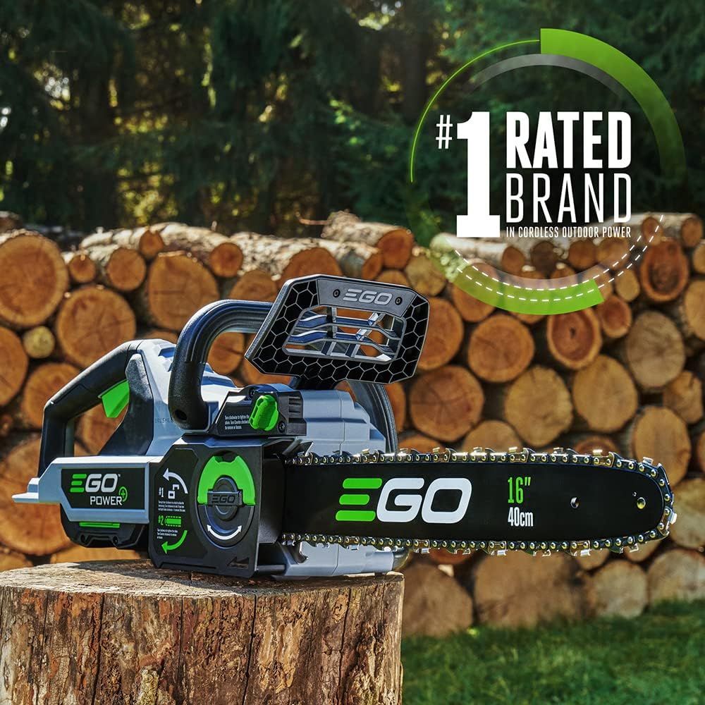 EGO POWER+ Chain Saw  16” Battery Powered Chainsaw  Electric Cordless  Includes 56V 4.0Ah Battery and Charger – CS1613