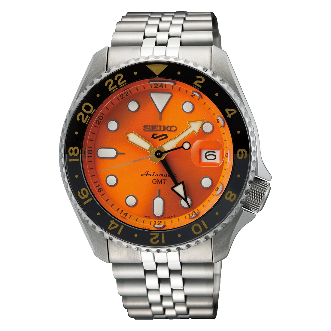 Orologio Seiko 5 sports SSK005K1 GMT arancio jubilee