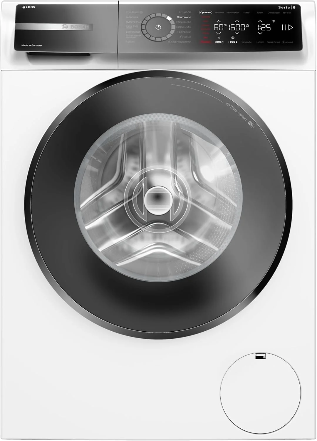 Bosch Waschmaschine, 10 kg, Weiß, Serie 8 Smarte 1600 UpM i-DOS WGB256A41