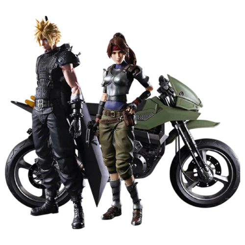 Final Fantasy VII - Jessie, Cloud & Motorcycle Play Arts Action Figure