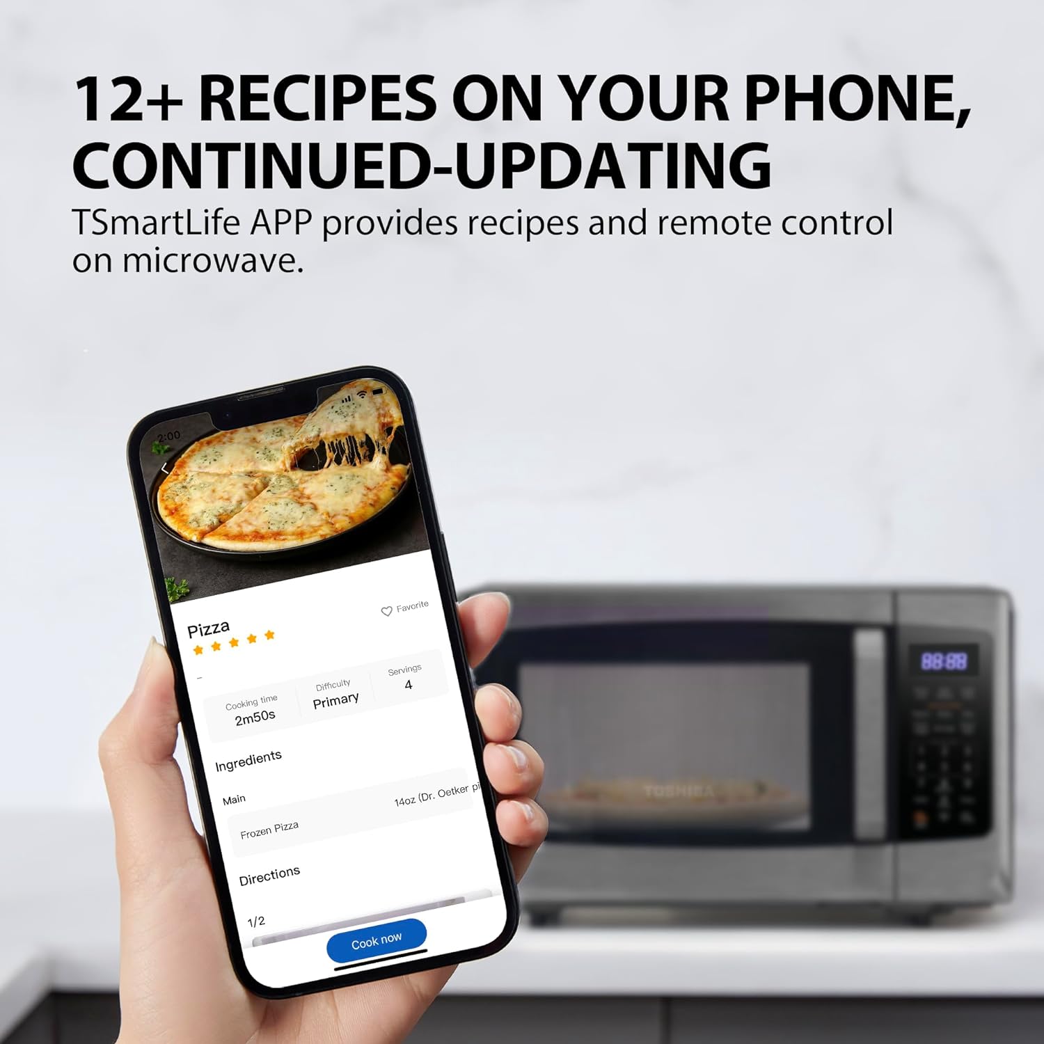 TOSHIBA 4-in-1 ML-EC42P(SS) Countertop Microwave Oven, Smart Sensor, Convection, Air Fryer Combo, Mute Function, Position Memory 13.6