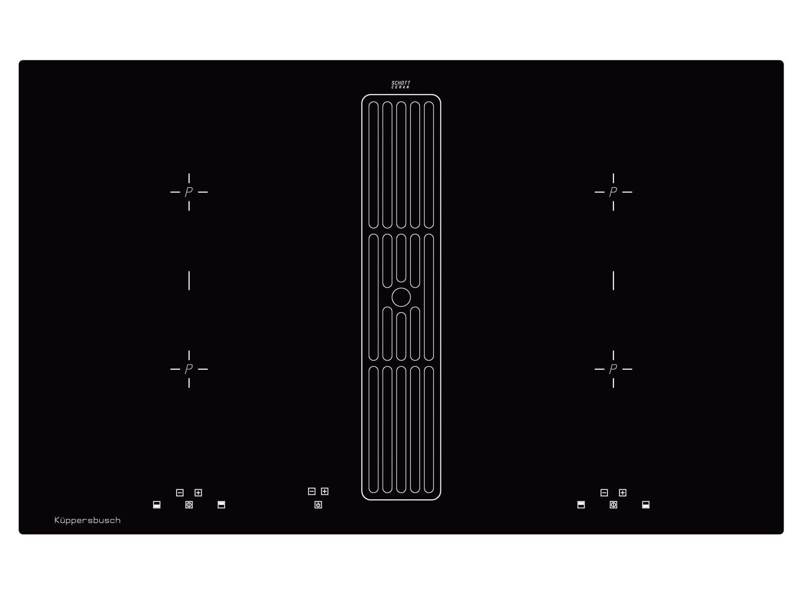 Kochfeld mit Dunstabzug KMI8500.0SR