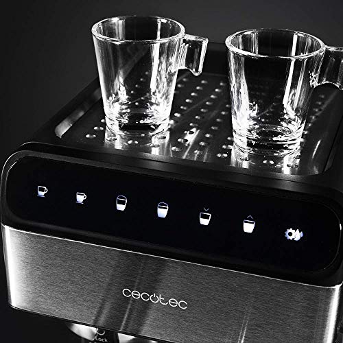 Cecotec Caffettiera Semiautomática Power Instant ccino Touch Serie Nera, Serbatoio di Latte, Controllo Tattile, 20 Bares, Thermoblock, 1350 W, 1.4 L, Acciaio Inossidabile : Amazon.it: Casa e cucina