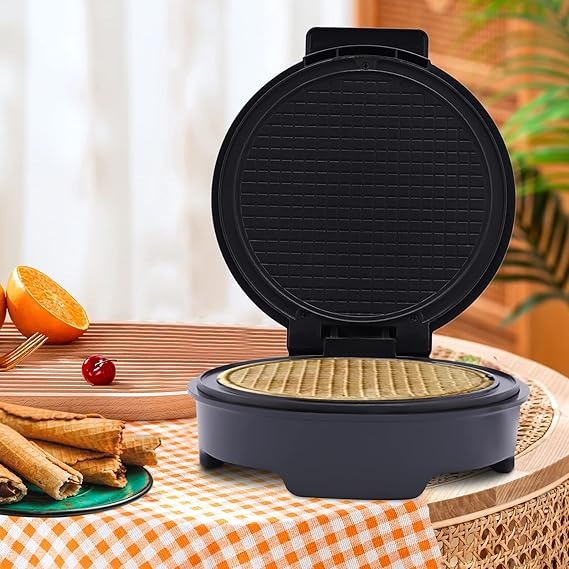 POTYYH Piastra per waffle e coni elettrici, 1200 W, con rivestimento antiaderente, temperatura regolabile, per la produzione di sacchetti gelati e sacchetti per cialde
