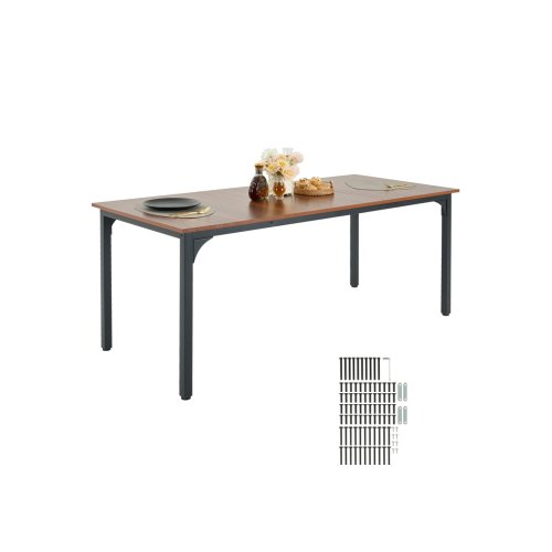 VEVOR Rechteckiger Esstisch Küchentisch (nur Tisch) Esszimmertisch 180cm Braun