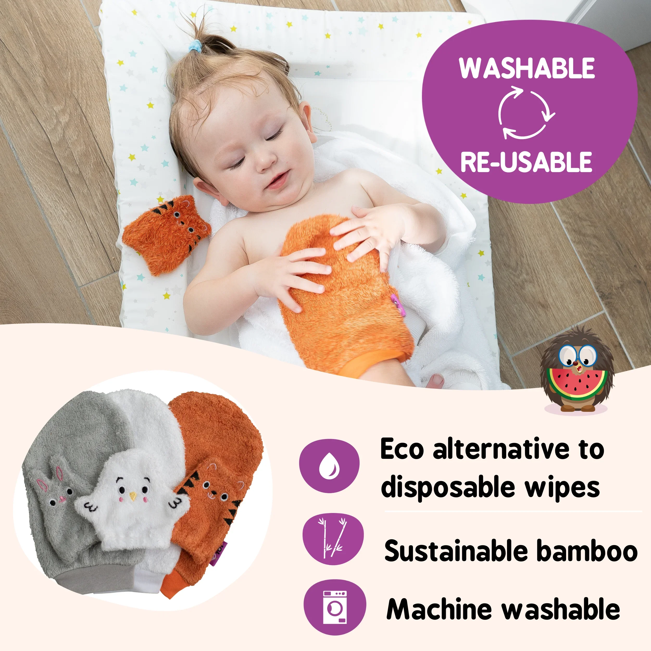 Bamboo Wash Mitts