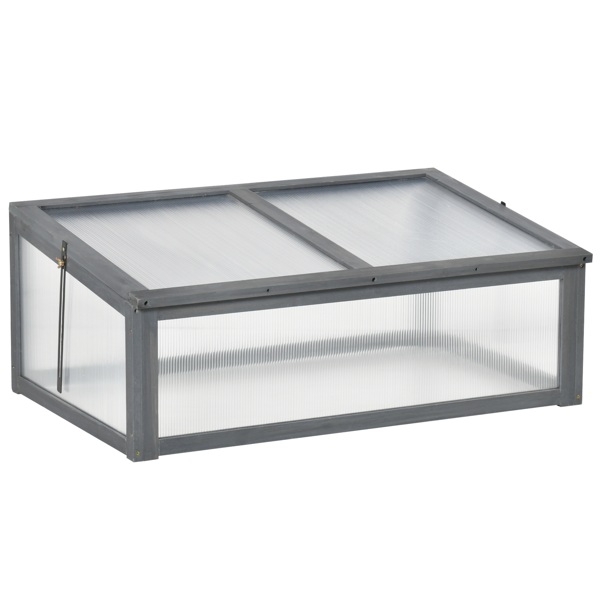 Outsunny Mini-Gewächshaus, Kleines Gewächshaus für den Garten, mit PC-Platten, Gute Lichtdurchlässigkeit, 100L x 65B x 40H cm