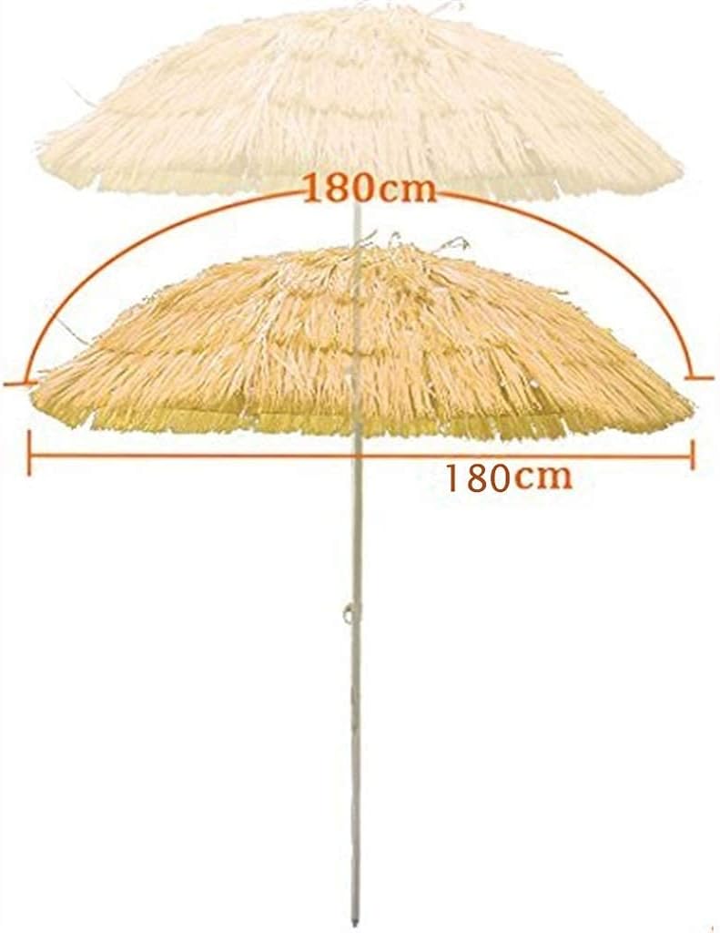 Hawaiischer Strohschirm für den Außenbereich, Strandschirm, Terrasse, Gartenschirm, Sonnenschutz, neigbar, mit Lenkung, Grasrock, Sonnenschirm, Sonnenschutz, Terrassen-Sonnenschutz, UV good