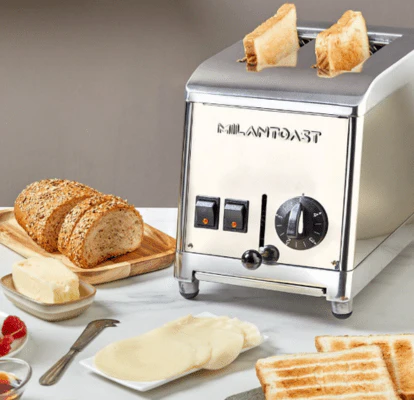 Milantoast Tostapane in Acciaio Inox con Accessorio per Panini